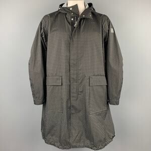 PAUL & SHARK Size M Black & White Dots Polyester / Nylon Oversized Raincoat